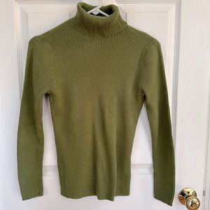 Olive green turtleneck sweater